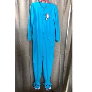 Nick & Nora shark onesie jumpsuit with footsies🦈